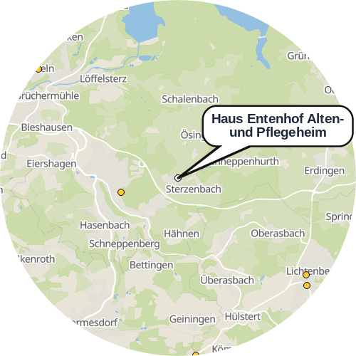 Kartenausschnitt für die Firma Haus Entenhof Alten- und Pflegeheim