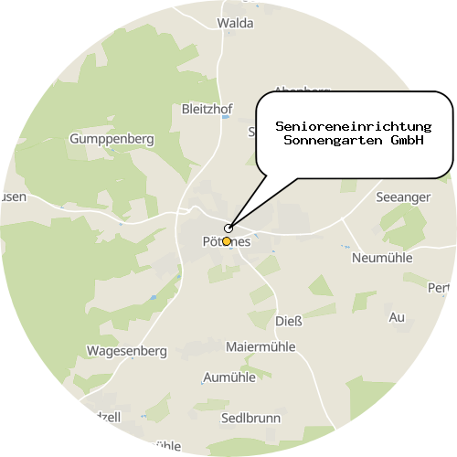 Kartenausschnitt für die Firma Senioreneinrichtung Sonnengarten GmbH
