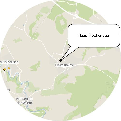 Kartenausschnitt für die Firma Haus Heckengäu