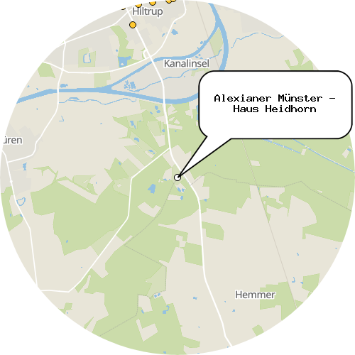 Kartenausschnitt für die Firma Alexianer Münster - Haus Heidhorn