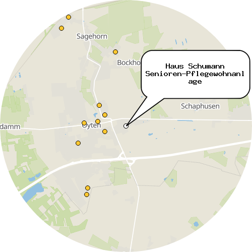 Kartenausschnitt für die Firma Haus Schumann Senioren-Pflegewohnanlage