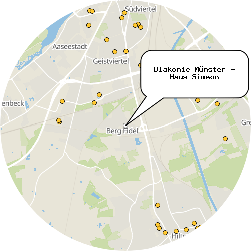 Kartenausschnitt für die Firma Diakonie Münster - Haus Simeon