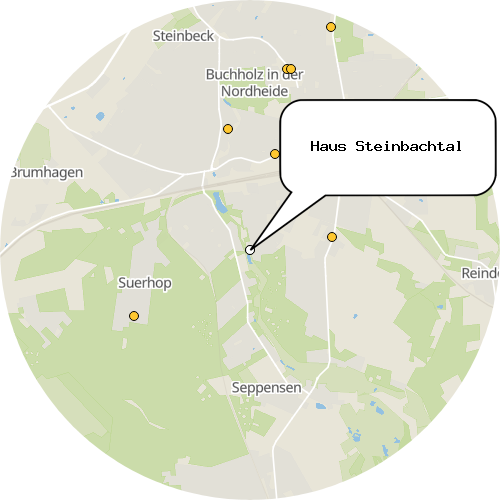Kartenausschnitt für die Firma Haus Steinbachtal