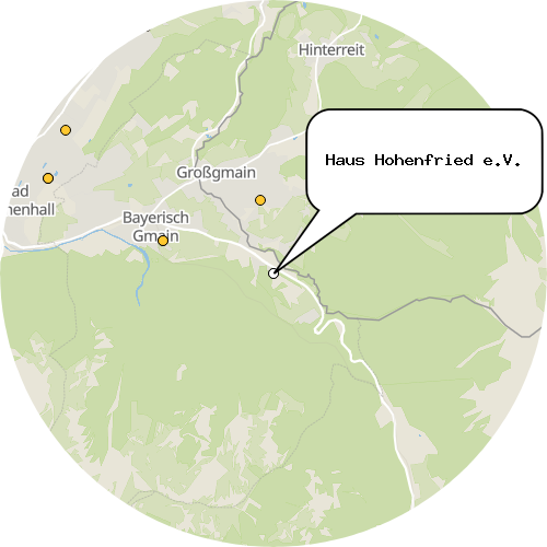 Kartenausschnitt für die Firma Haus Hohenfried e.V.