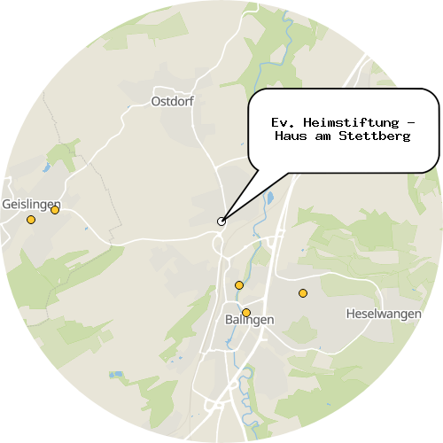 Kartenausschnitt für die Firma Ev. Heimstiftung - Haus am Stettberg