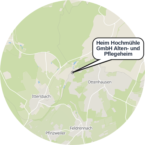 Kartenausschnitt für die Firma Heim Hochmühle GmbH Alten- und Pflegeheim