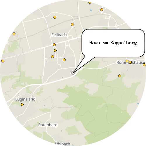 Kartenausschnitt für die Firma Haus am Kappelberg