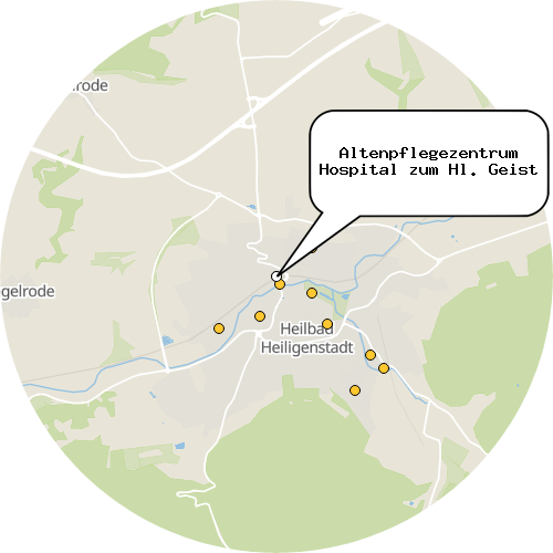 Kartenausschnitt für die Firma Altenpflegezentrum Hospital zum Hl. Geist