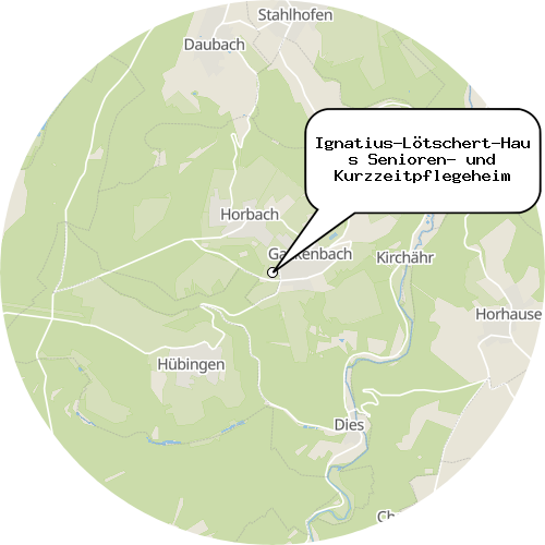 Kartenausschnitt für die Firma Ignatius-Lötschert-Haus Senioren- und Kurzzeitpflegeheim