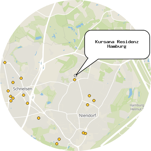 Kartenausschnitt für die Firma Kursana Residenz Hamburg