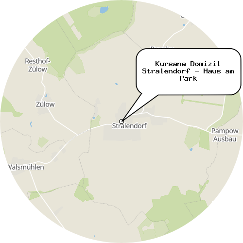 Kartenausschnitt für die Firma Kursana Domizil Stralendorf - Haus am Park