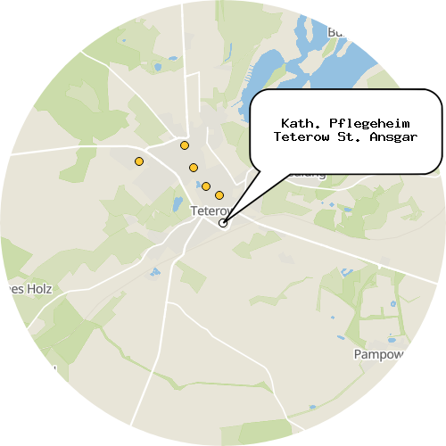 Kartenausschnitt für die Firma Kath. Pflegeheim Teterow St. Ansgar