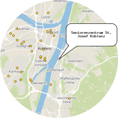 Kartenausschnitt für die Firma Seniorenzentrum St. Josef Koblenz