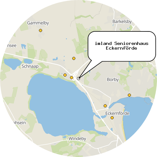 Kartenausschnitt für die Firma imland Seniorenhaus Eckernförde