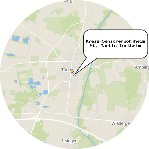 Kartenausschnitt für die Firma Kreis-Seniorenwohnheim St. Martin Türkheim