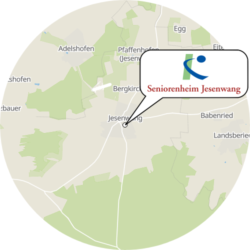 Kartenausschnitt für die Firma Seniorenheim Jesenwang