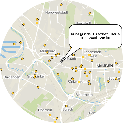 Kartenausschnitt für die Firma Kunigunde-Fischer-Haus Altenwohnheim