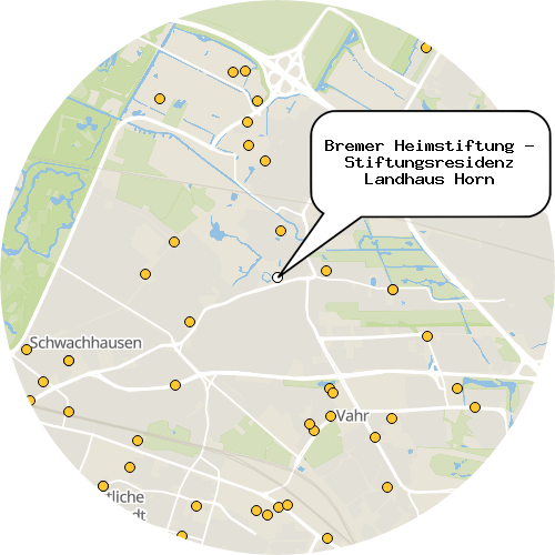 Kartenausschnitt für die Firma Bremer Heimstiftung - Stiftungsresidenz Landhaus Horn