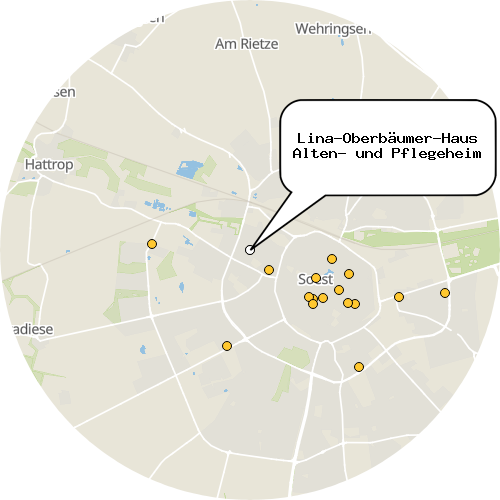 Kartenausschnitt für die Firma Lina-Oberbäumer-Haus Alten- und Pflegeheim