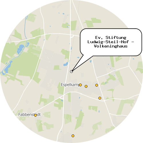 Kartenausschnitt für die Firma Ev. Stiftung Ludwig-Steil-Hof - Volkeninghaus