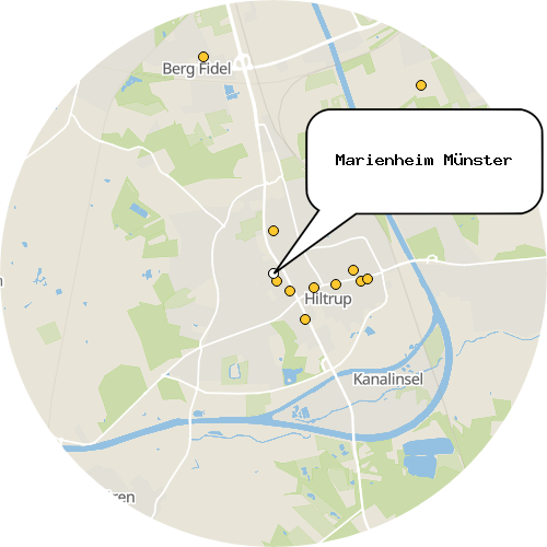 Kartenausschnitt für die Firma Marienheim Münster