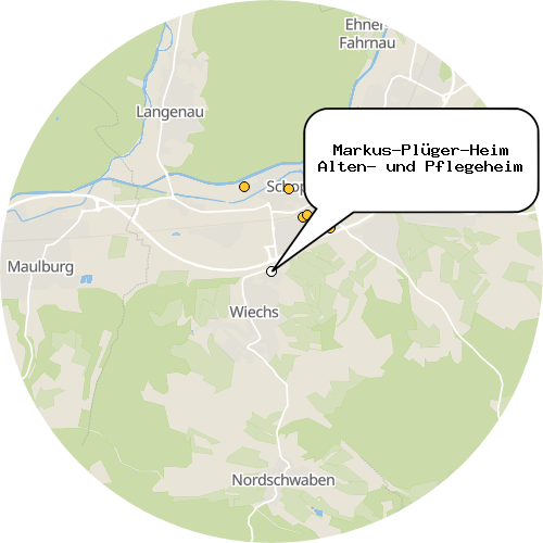 Kartenausschnitt für die Firma Markus-Plüger-Heim Alten- und Pflegeheim