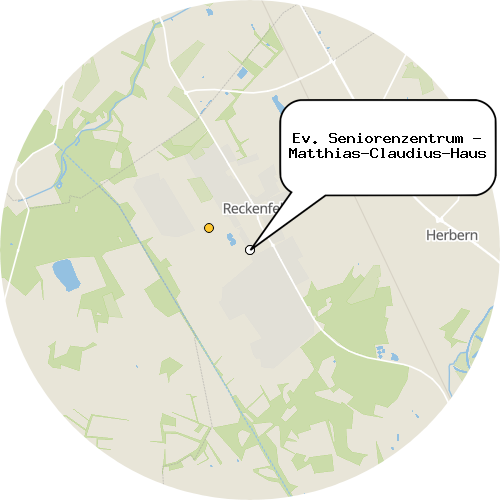 Kartenausschnitt für die Firma Ev. Seniorenzentrum - Matthias-Claudius-Haus