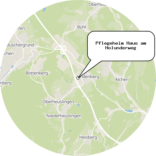 Kartenausschnitt für die Firma Pflegeheim Haus am Holunderweg