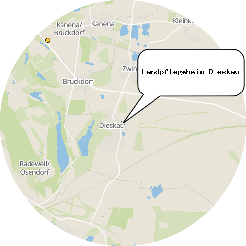 Kartenausschnitt für die Firma Landpflegeheim Dieskau