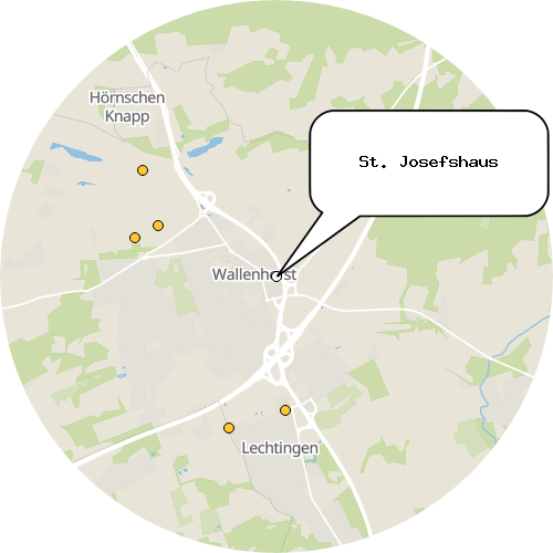 Kartenausschnitt für die Firma St. Josefshaus