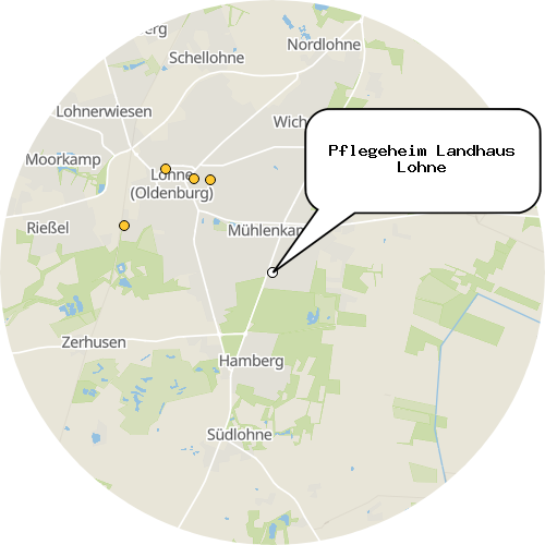 Kartenausschnitt für die Firma Pflegeheim Landhaus Lohne