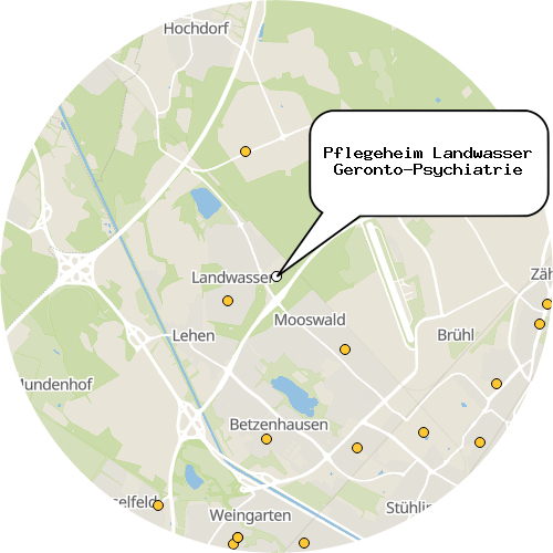 Kartenausschnitt für die Firma Pflegeheim Landwasser Geronto-Psychiatrie