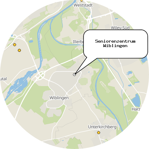 Kartenausschnitt für die Firma Seniorenzentrum Wiblingen
