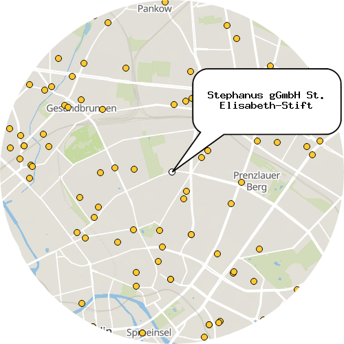 Kartenausschnitt für die Firma Stephanus gGmbH St. Elisabeth-Stift