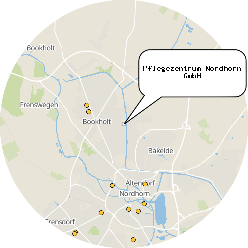 Kartenausschnitt für die Firma Pflegezentrum Nordhorn GmbH