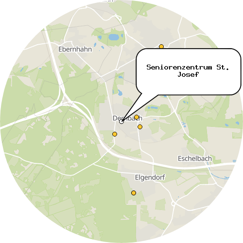 Kartenausschnitt für die Firma Seniorenzentrum St. Josef