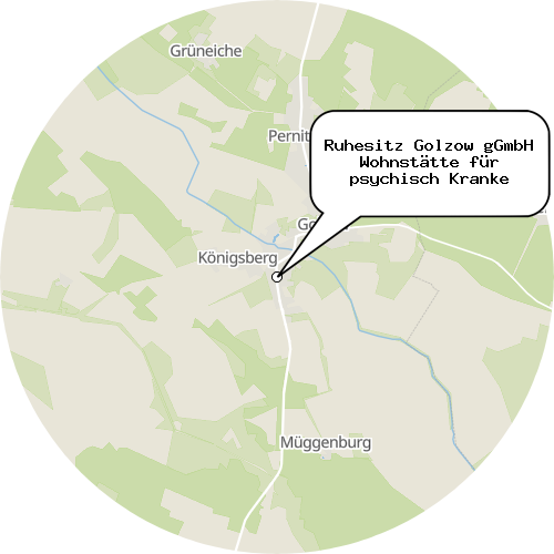 Kartenausschnitt für die Firma Ruhesitz Golzow gGmbH Wohnstätte für psychisch Kranke