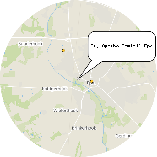 Kartenausschnitt für die Firma St. Agatha-Domizil Epe