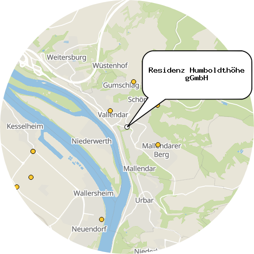 Kartenausschnitt für die Firma Residenz Humboldthöhe gGmbH