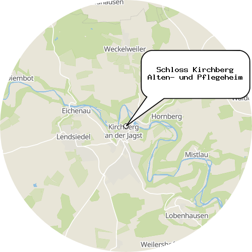 Kartenausschnitt für die Firma Schloss Kirchberg Alten- und Pflegeheim