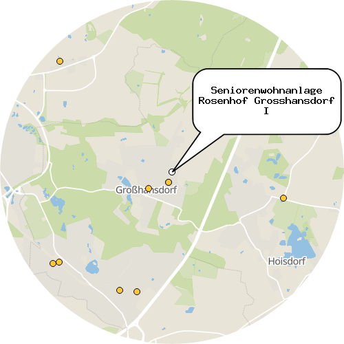 Kartenausschnitt für die Firma Seniorenwohnanlage Rosenhof Grosshansdorf I