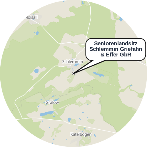 Kartenausschnitt für die Firma Seniorenlandsitz Schlemmin Griefahn & Effer GbR