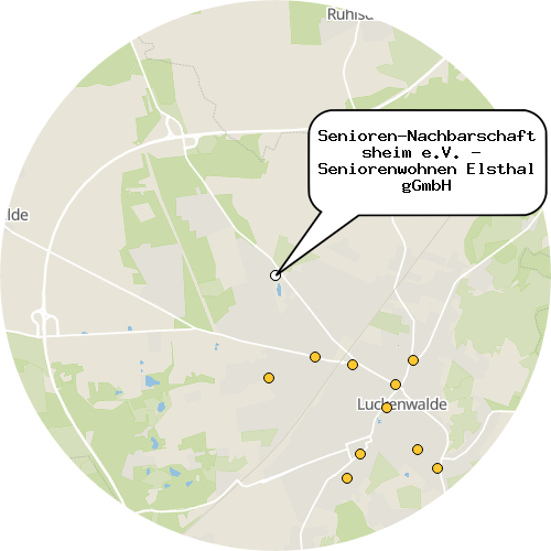 Kartenausschnitt für die Firma Senioren-Nachbarschaftsheim e.V. -  Seniorenwohnen Elsthal gGmbH
