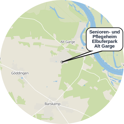 Kartenausschnitt für die Firma Senioren- und Pflegeheim Elbuferpark Alt Garge