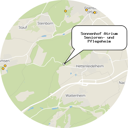 Kartenausschnitt für die Firma Sonnenhof Atrium Senioren- und Pflegeheim