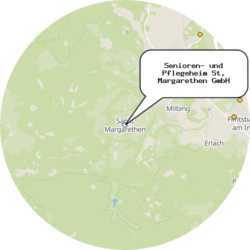 Kartenausschnitt für die Firma Senioren- und Pflegeheim St. Margarethen GmbH