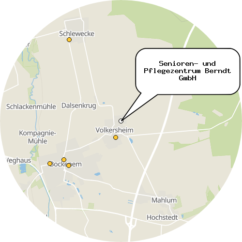 Kartenausschnitt für die Firma Senioren- und Pflegezentrum Berndt GmbH