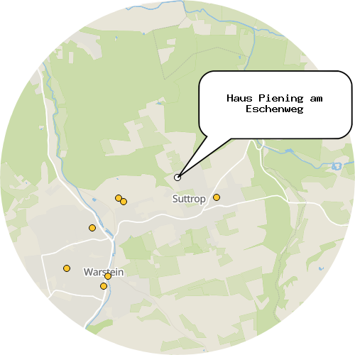 Kartenausschnitt für die Firma Haus Piening am Eschenweg