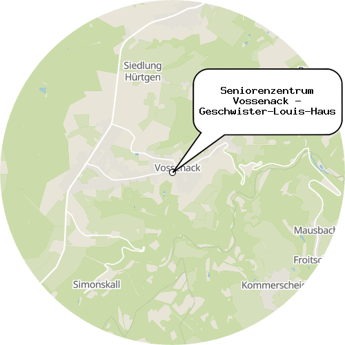 Kartenausschnitt für die Firma Seniorenzentrum Vossenack - Geschwister-Louis-Haus
