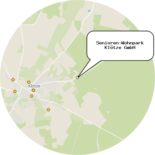 Kartenausschnitt für die Firma Senioren-Wohnpark Klötze GmbH
